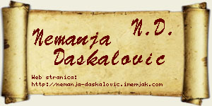 Nemanja Daskalović vizit kartica